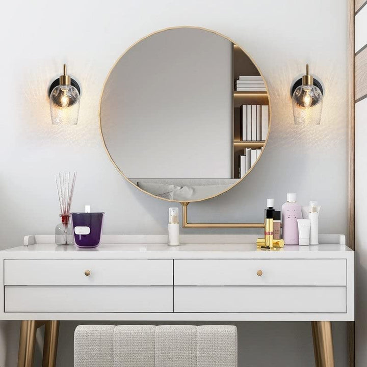 Modern 1-light Clear Glass Wall Sconce Industrial Bathroom Vanity Lighting - Diamond Home USA