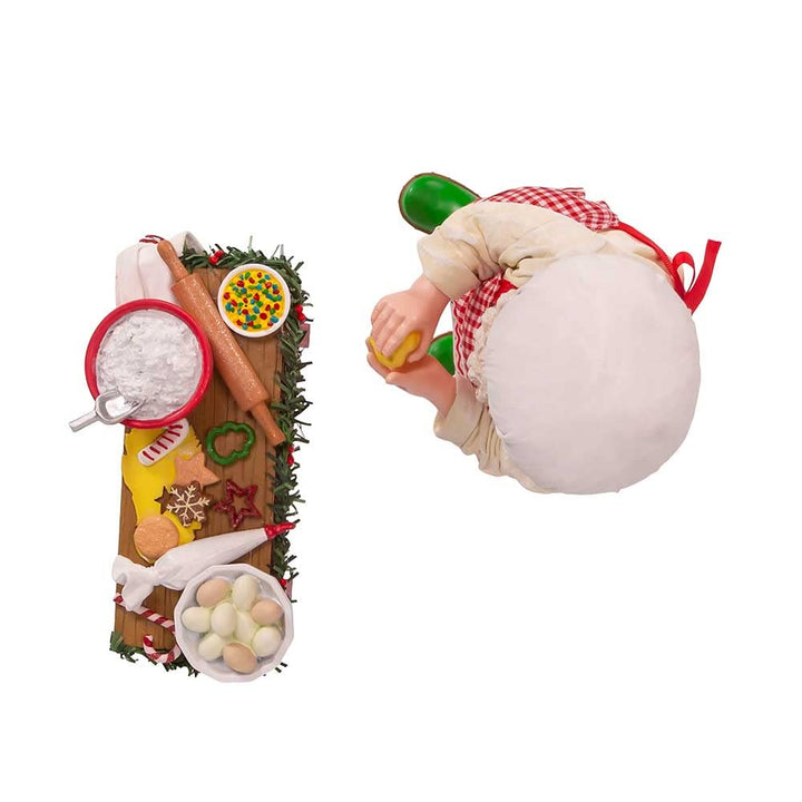 Kurt Adler 10.5-Inch Fabriché 2-Piece Baking Santa Set - Diamond Home USA