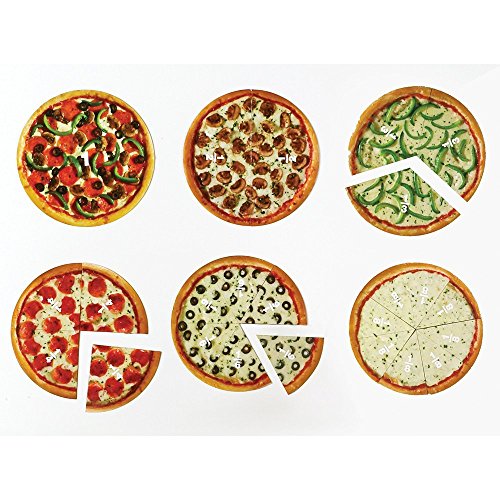 Learning Resources Magnetic Pizza Fractions Fraction Games for Kids 24 Pieces - Diamond Home USA