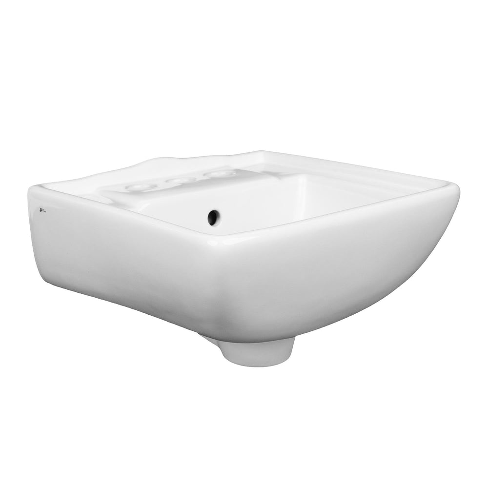 Small Wall Mount Bathroom Sink 12.4"x11" White - Diamond Home USA