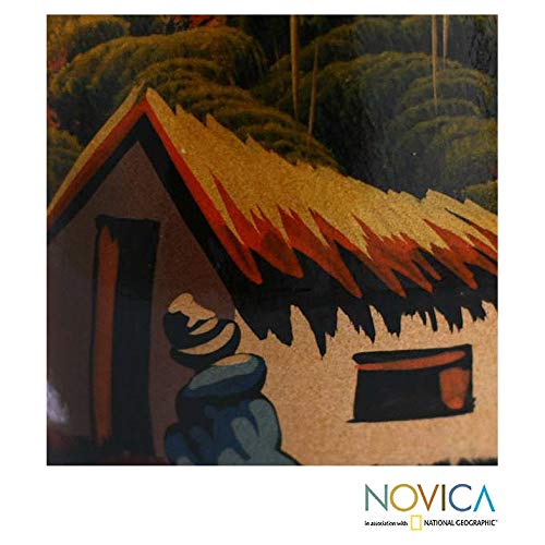 Handmade Ceramic 'The Cottage' Vase (Peru) Multi Color Modern Contemporary - Diamond Home USA