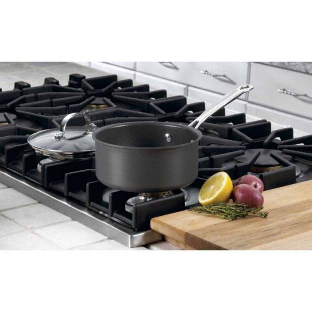 Classic Hard Anodized Non-stick 1-quart Saucepan With Cover Black - Diamond Home USA