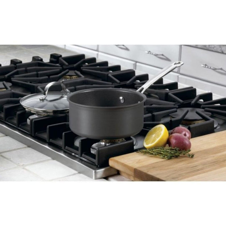 Classic Hard Anodized Non-stick 1-quart Saucepan With Cover Black - Diamond Home USA