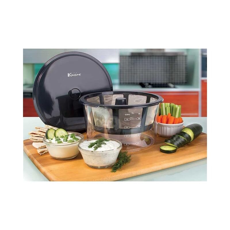 Greek Yogurt Maker/Strainer Black - Diamond Home USA