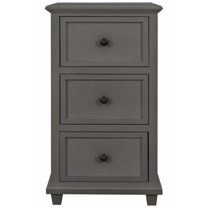 3 Drawer Side Table In Modern Style-30 Inches Tall and 13 Inches Wide-Vintage