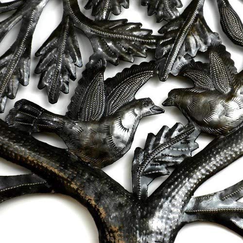 Metal Tree of Life Decor Lovers Heart Hanging Spiritual Art Inspirational - Diamond Home USA