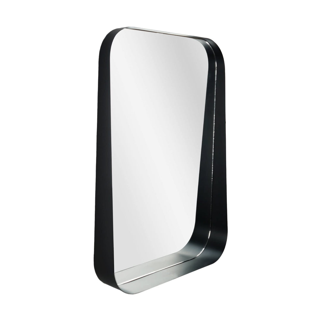 Thin Black Raised Lip Metal Framed Rectangle Wall Mirror Modern Contemporary - Diamond Home USA