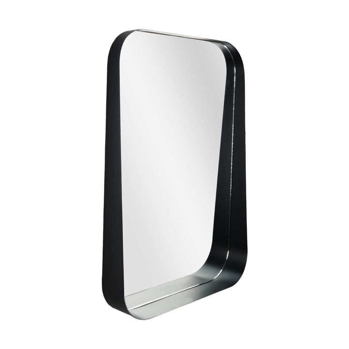 Thin Black Raised Lip Metal Framed Rectangle Wall Mirror Modern Contemporary - Diamond Home USA