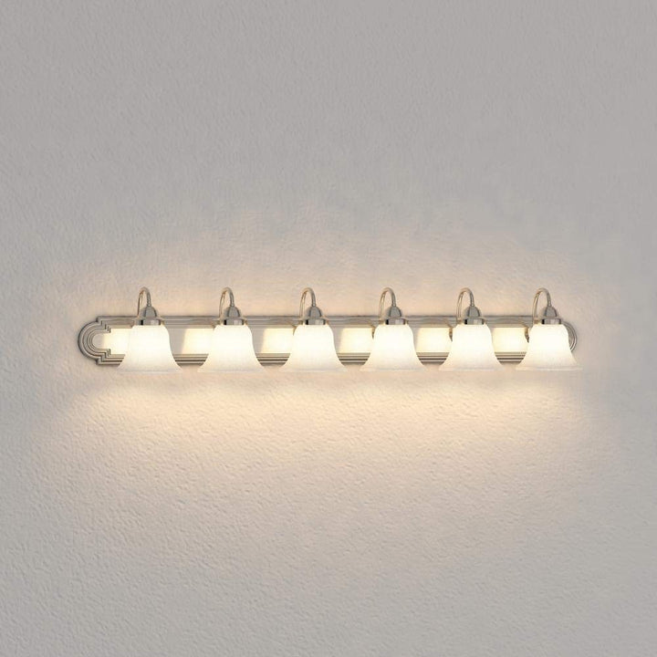 Volume Lighting V1346-33 Vanity Fixture 6-Light 48" Brushed Nickel - Diamond Home USA