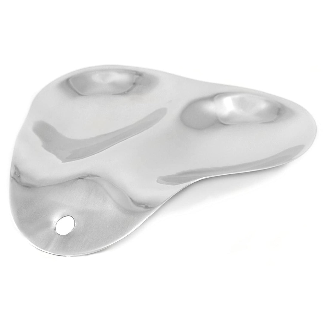 Stainless Steel 7-inch Double Spoon Rest Silver Dishwasher Safe