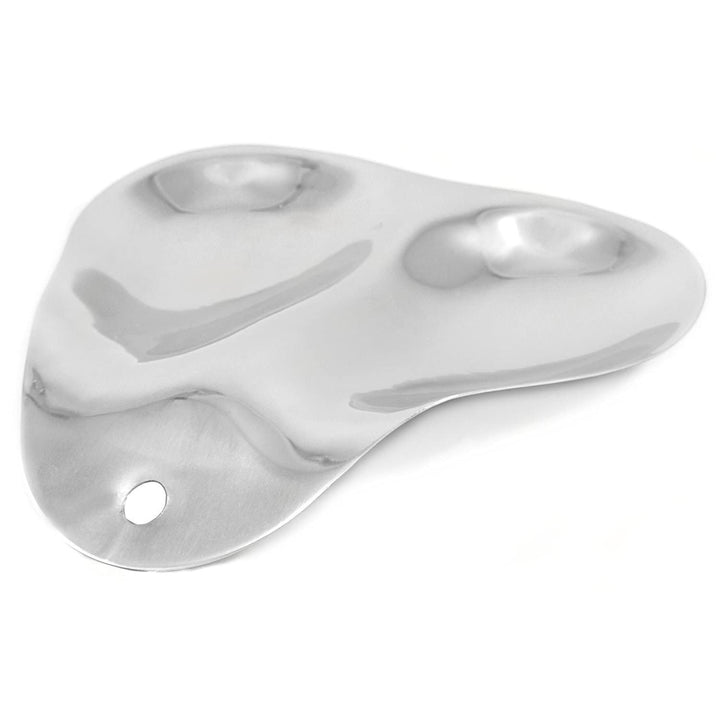 Stainless Steel 7-inch Double Spoon Rest Silver Dishwasher Safe