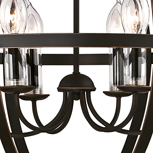 Westinghouse 6339000 Stella Mira Six-Light Outdoor Chandelier Oil Rubbed Bronze 6-Light - Diamond Home USA