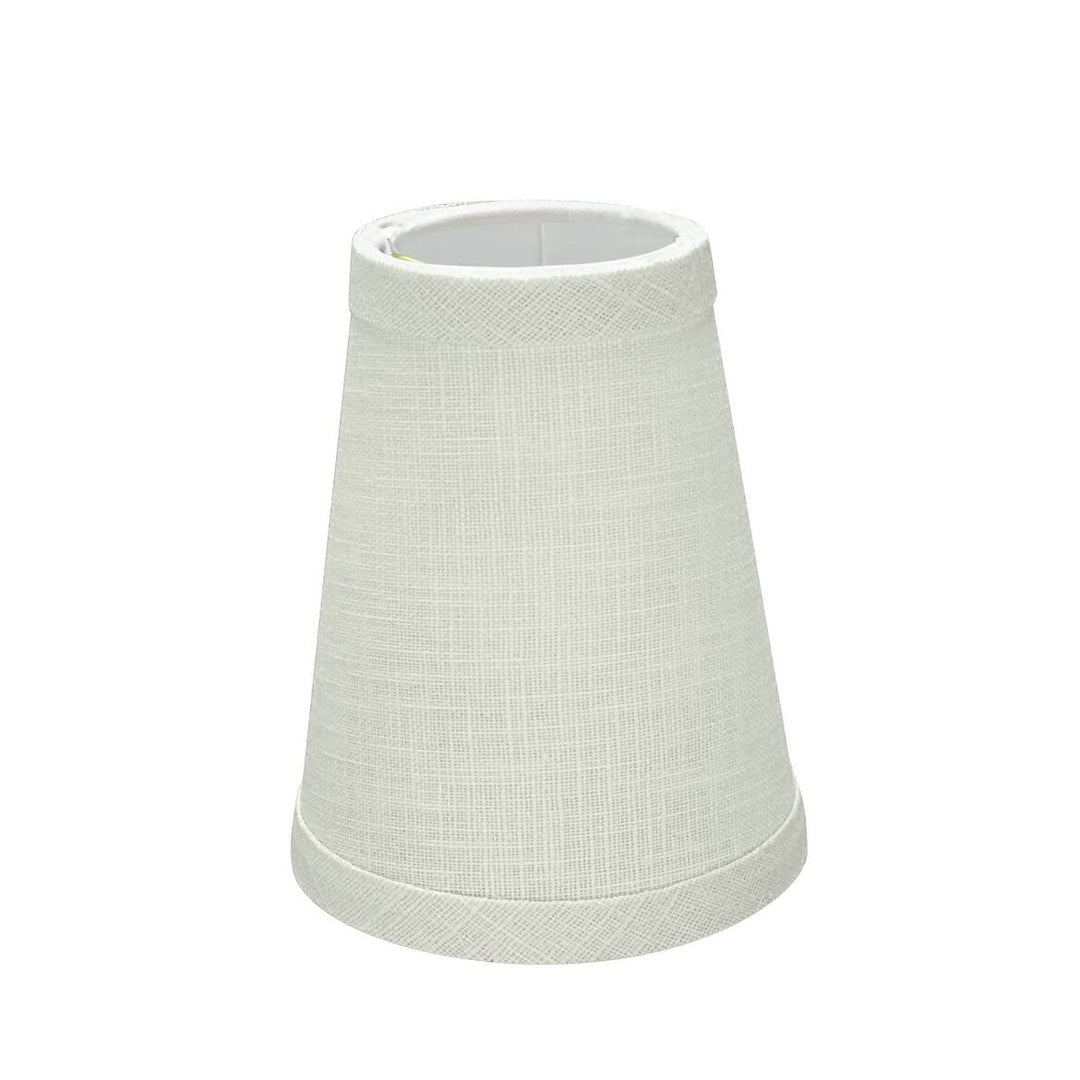 Hardback Empire Chandelier Clip-on Lamp Shade (2 Pack) White (2-1/2" X 4" 5") - Diamond Home USA