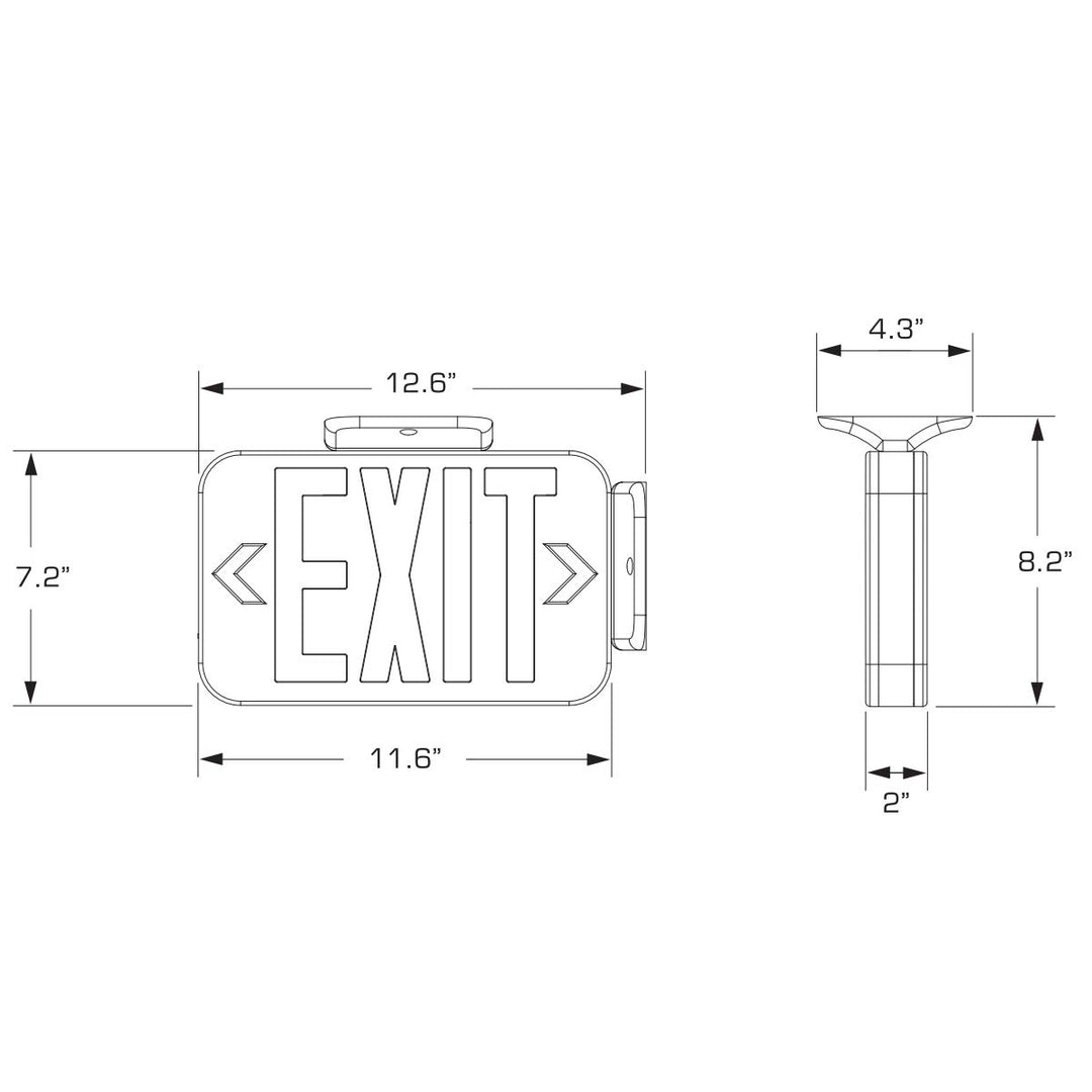 Compass 1 CERRC Hubbell Lighting LED Emergency Exit Sign with Remote Capacity - Diamond Home USA