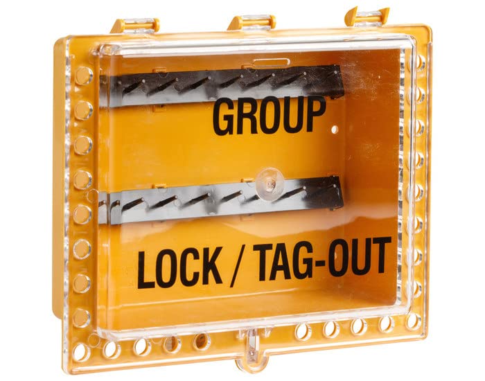 Brady - 9008-EA - Brady Yellow Steel Lockout Device Station - 12.5 in Width - 11