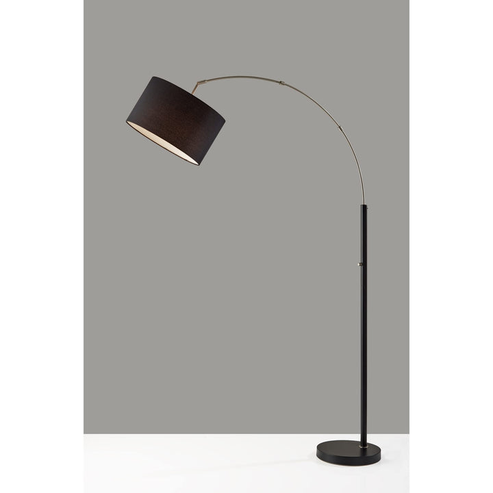 Adesso Preston Arc Lamp Black & Brushed Steel Nickel - Diamond Home USA