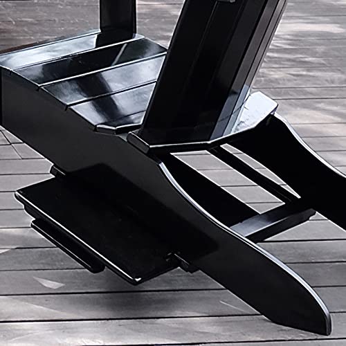 Cambridge Casual Bentley Adirondack Chair with Tray Table Solid Wood/Black