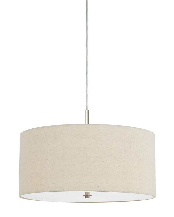 Cal 60W X 3 Addison Linen Drum Pendant Silver (FX-3628-1P)