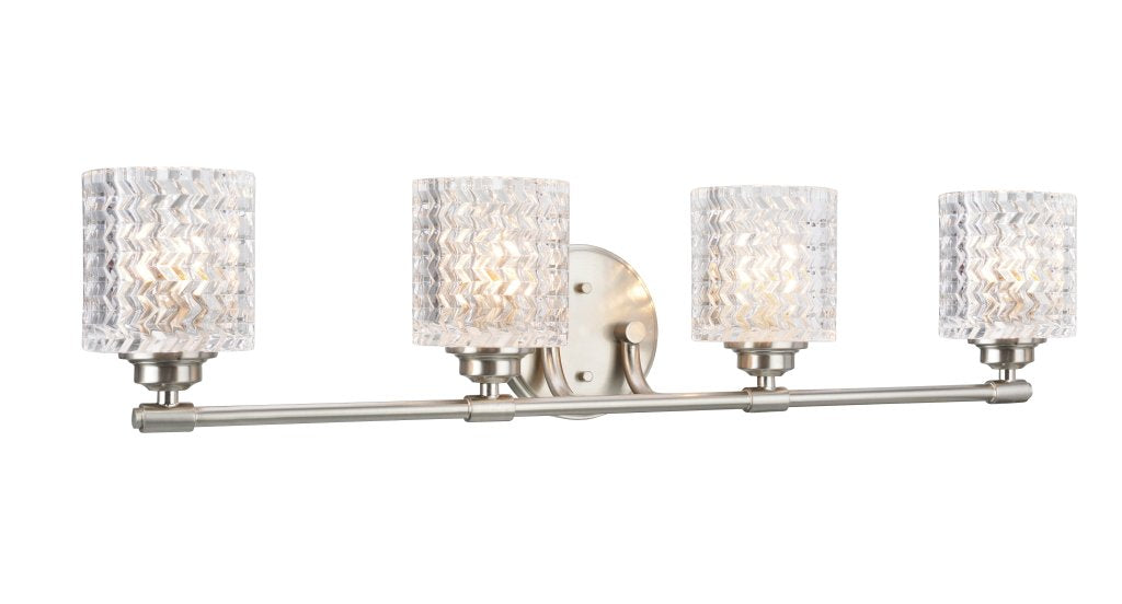 Aspen Creative 62059 Four-Light Metal Bathroom Vanity Wall Light Fixture 31 1/2" - Diamond Home USA