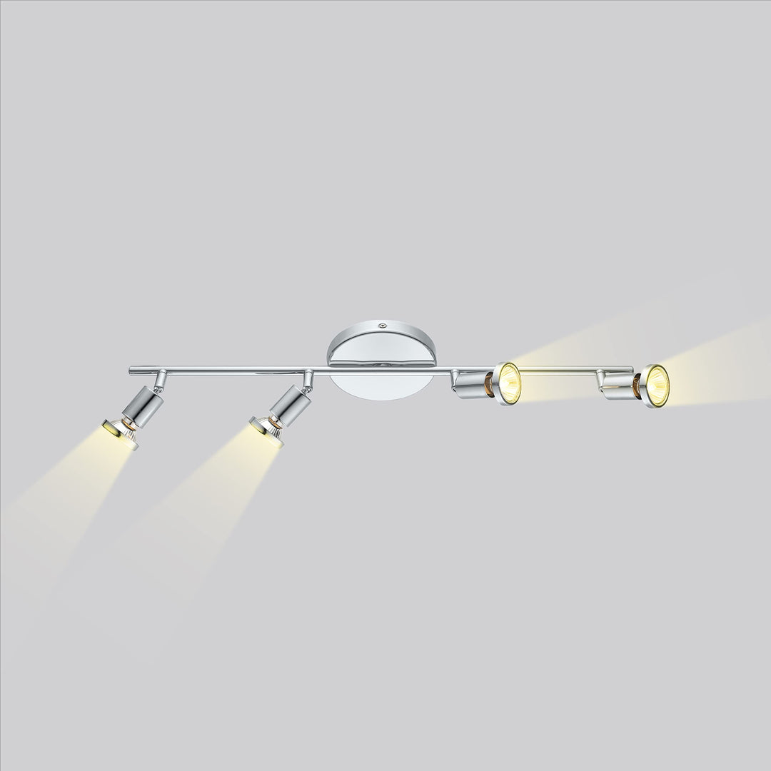 EGLO Buzz 25" Track Light 4-LED Dimmable Adjustable Wall and Ceiling Fixture for - Diamond Home USA