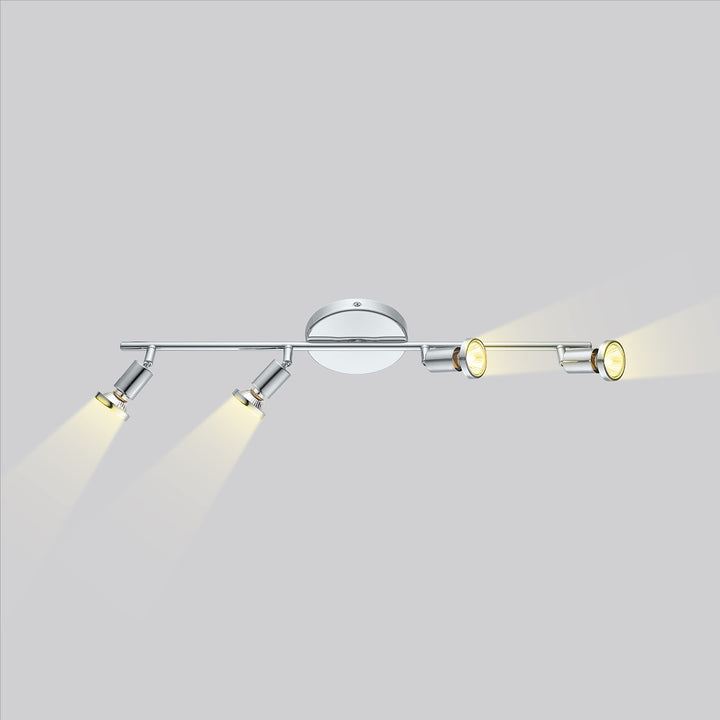 EGLO Buzz 25" Track Light 4-LED Dimmable Adjustable Wall and Ceiling Fixture for - Diamond Home USA