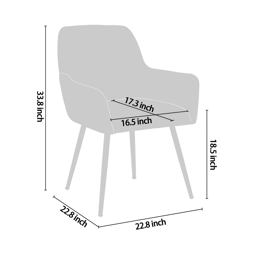CangLong Furniture Modern Living Dining Room Accent Arm Chairs Club Guest with - Diamond Home USA