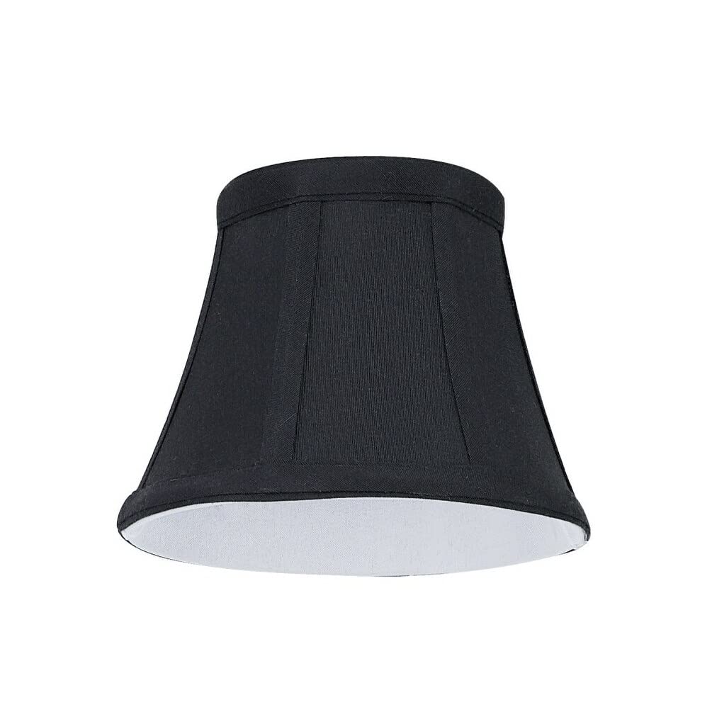 Bell Chandelier Clip-on Lamp Shade (2 Pack) Black (3" X 5" 4") Transitional - Diamond Home USA