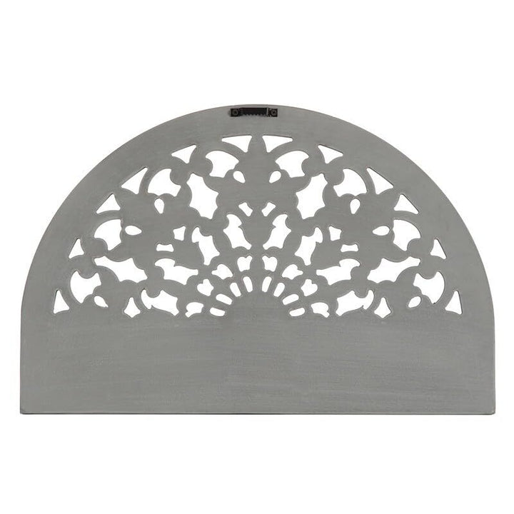 Round Decorative Grey Carved 24-in Wall Hanging 24in X 16in 5in MDF - Diamond Home USA