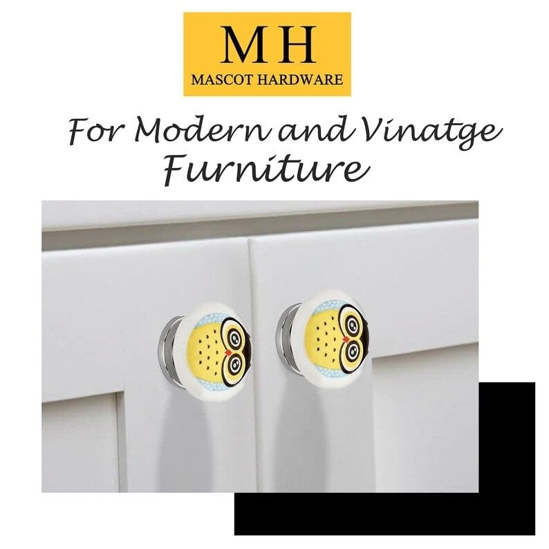 10pcs Decorative Knobs for Kitchen abinets and Drawers Owl Shaped Design Knob - Diamond Home USA