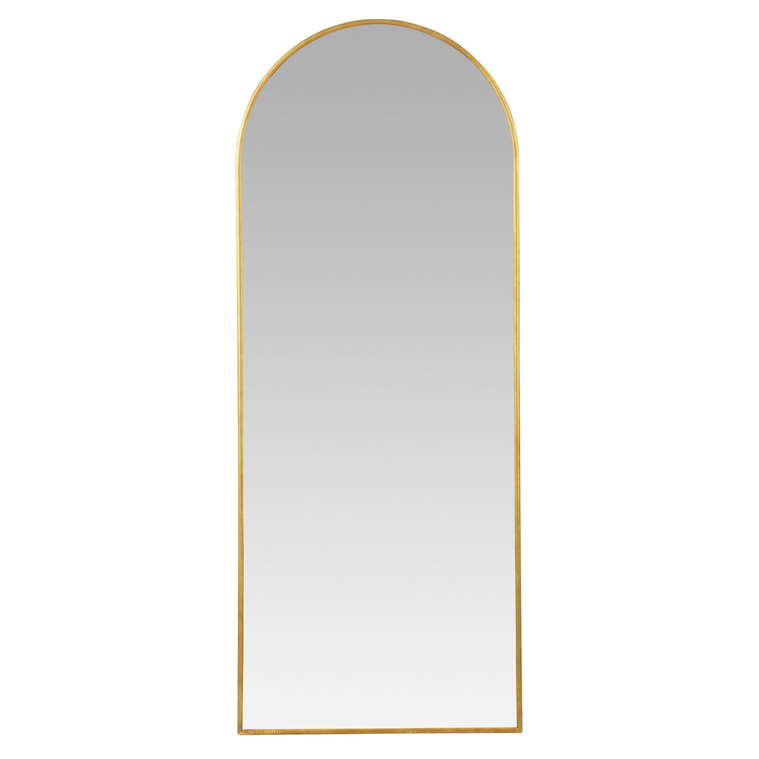 Modern Arch Floor Mirror 70" h X 28" w 2" d Gold Mid-Century Includes Hardware - Diamond Home USA