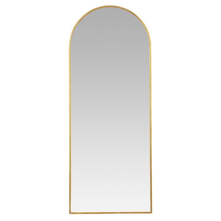 Modern Arch Floor Mirror 70" h X 28" w 2" d Gold Mid-Century Includes Hardware - Diamond Home USA