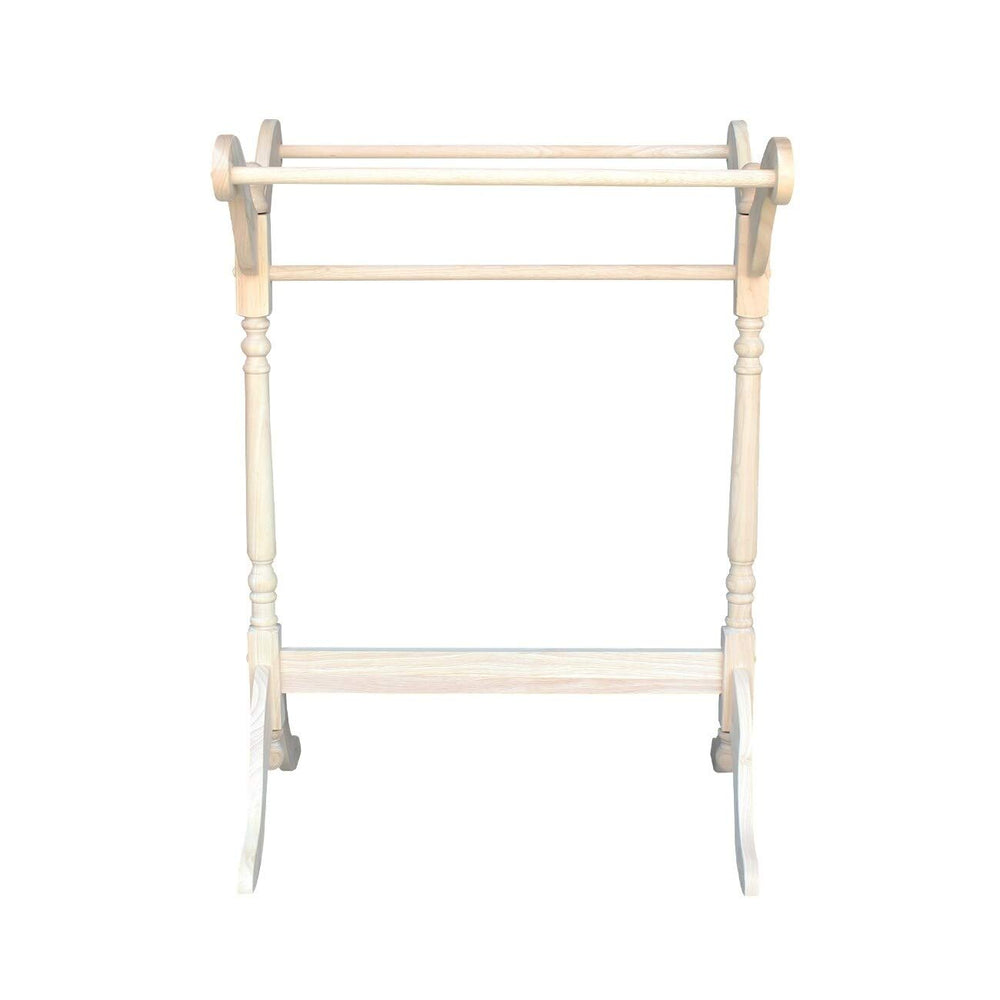 Unfinished Parawood Quilt Rack Cabin Lodge Casual Traditional Wood - Diamond Home USA