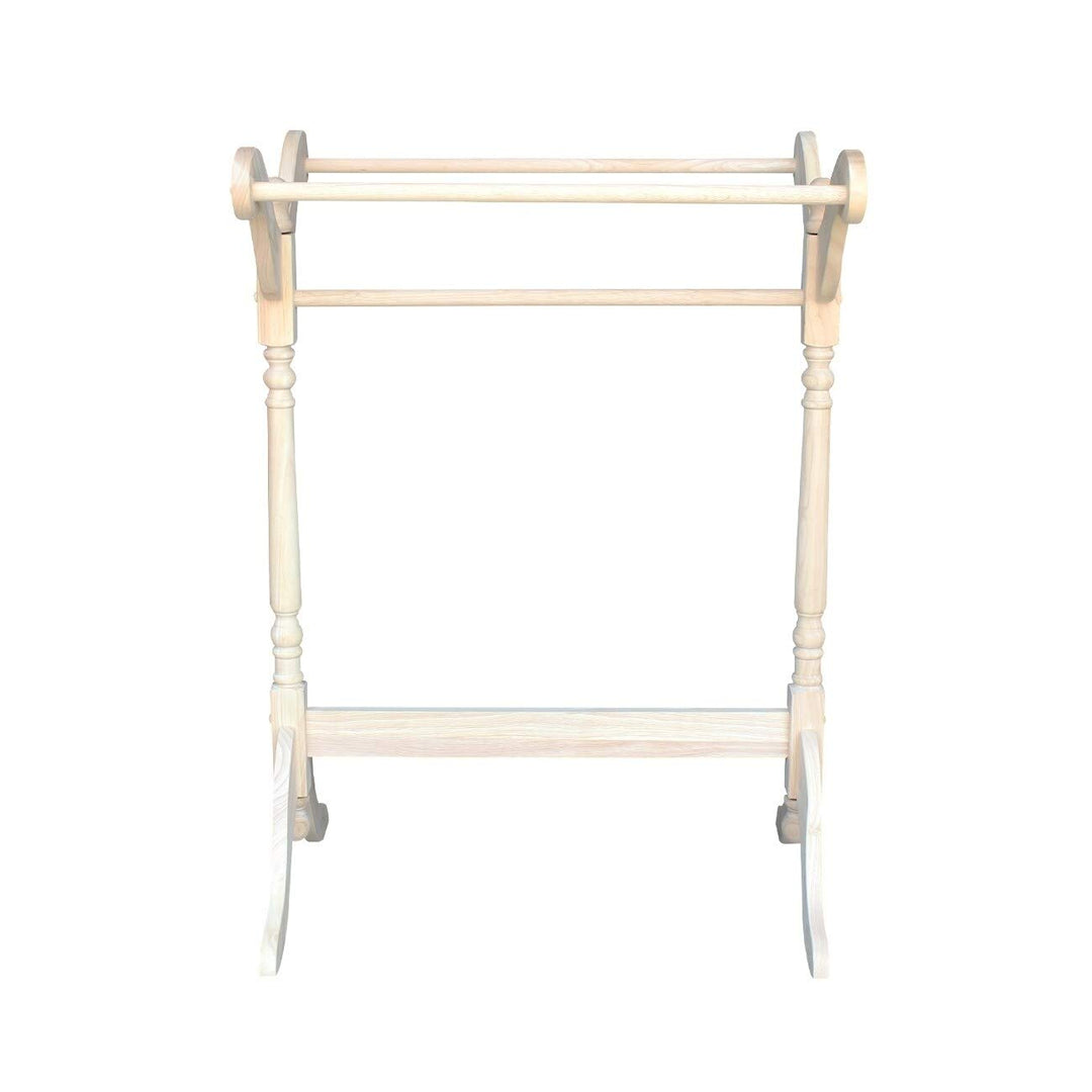 Unfinished Parawood Quilt Rack Cabin Lodge Casual Traditional Wood - Diamond Home USA