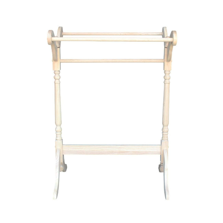 Unfinished Parawood Quilt Rack Cabin Lodge Casual Traditional Wood - Diamond Home USA