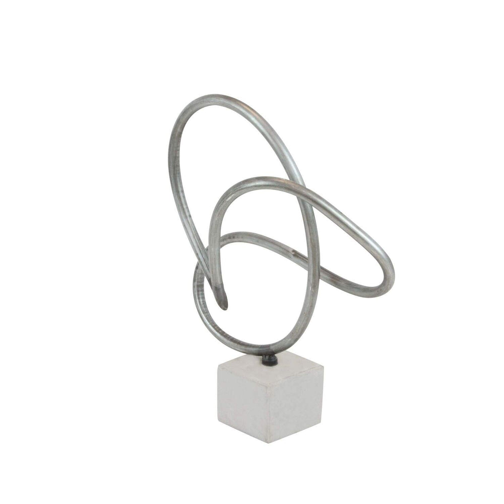 Metal Cement Sculpture Grey Iron - Diamond Home USA