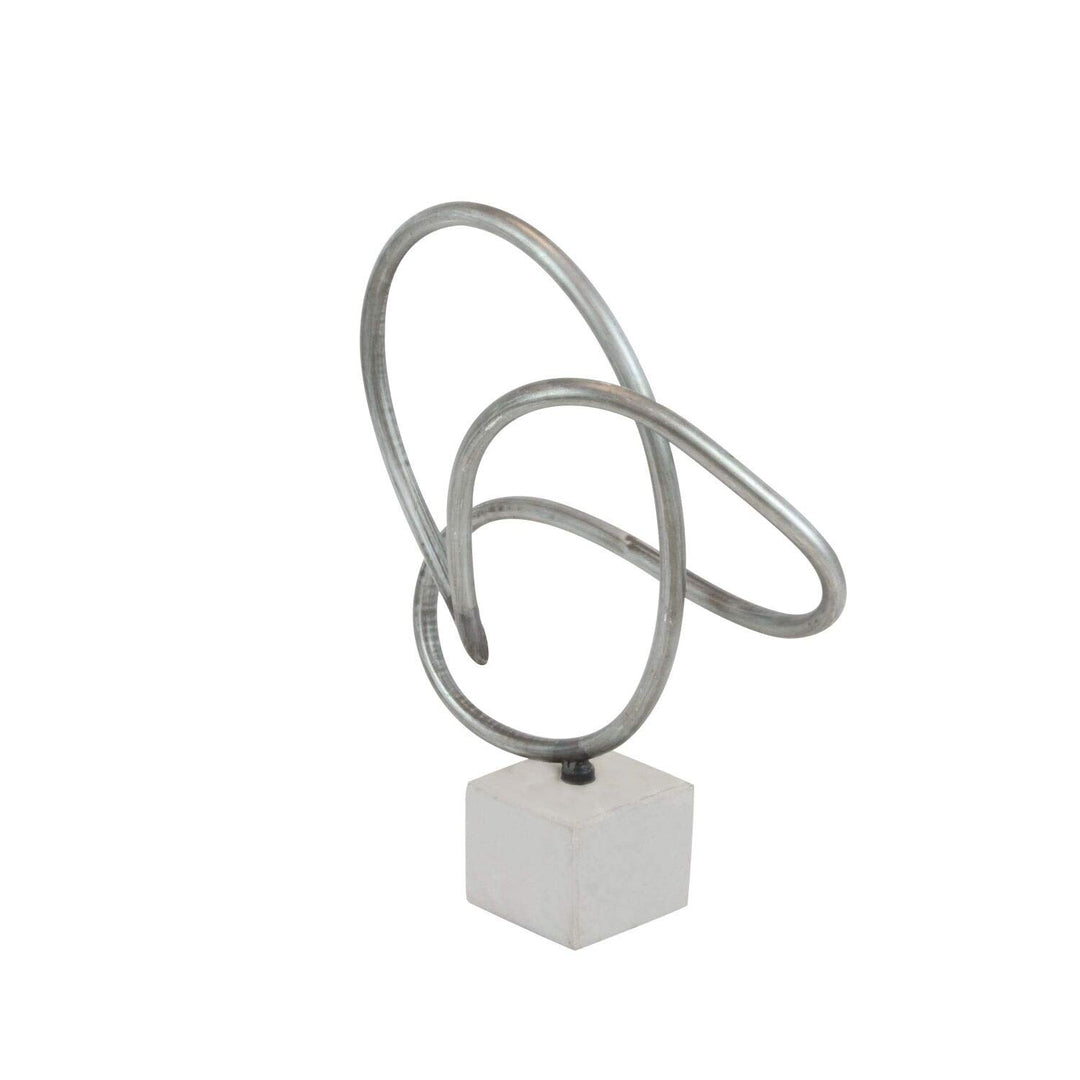 Metal Cement Sculpture Grey Iron - Diamond Home USA