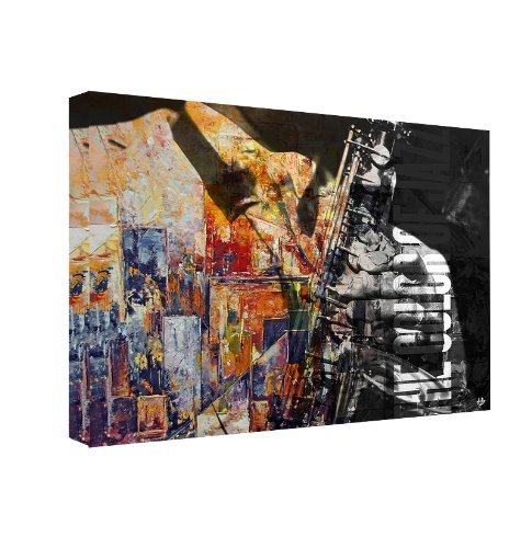 Ready2HangArt Color of Jazz II Oversized Abstract Modern Contemporary Canvas - Diamond Home USA