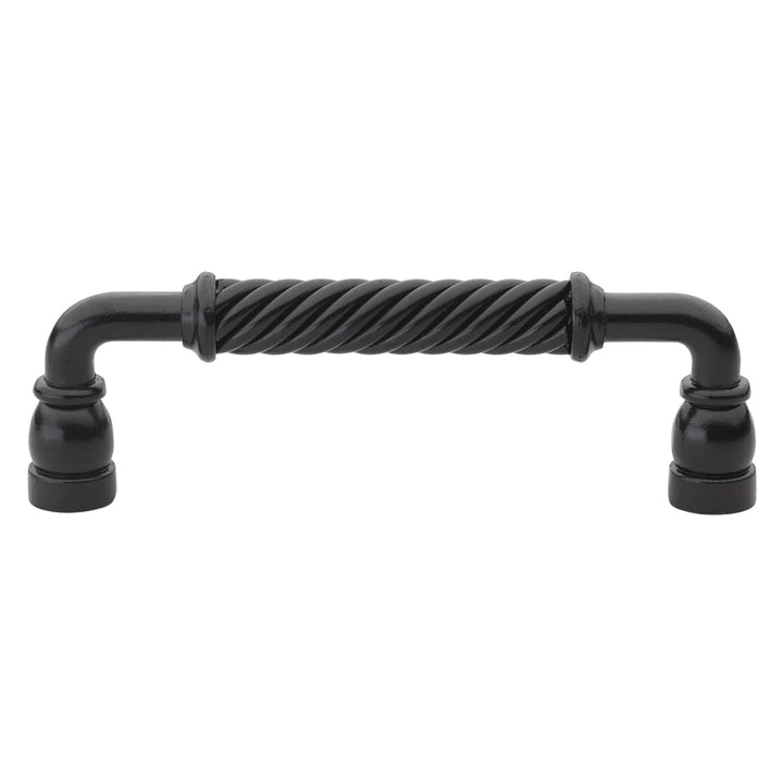 5 in. Center Twisted Steel Pull Cabinet Handle (Pack of 10) Black Rustic etal