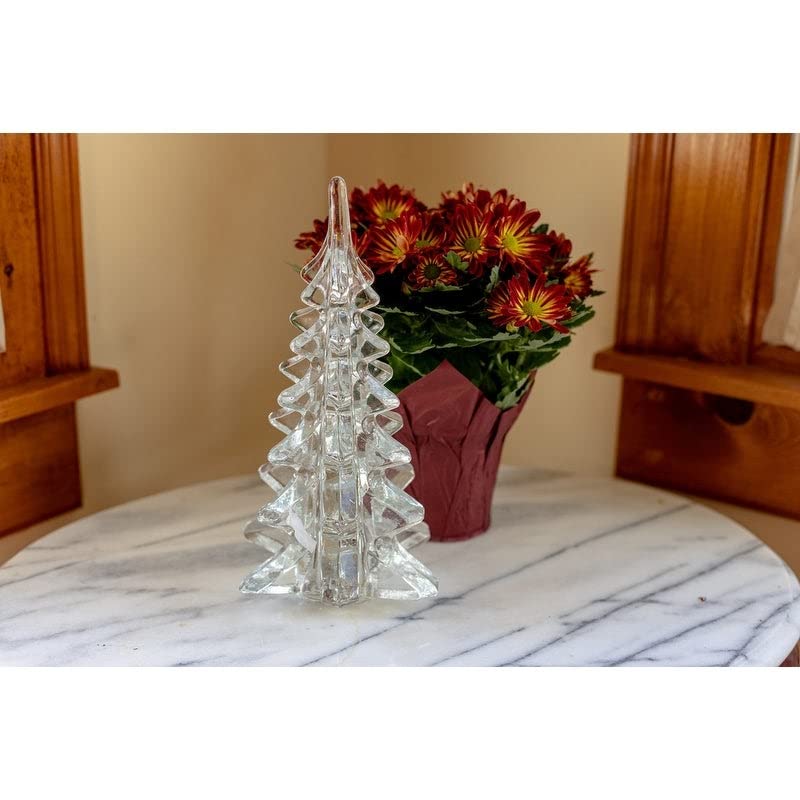 Mouth Blown Art Glass 12" Christmas Tree Medium Clear - Diamond Home USA