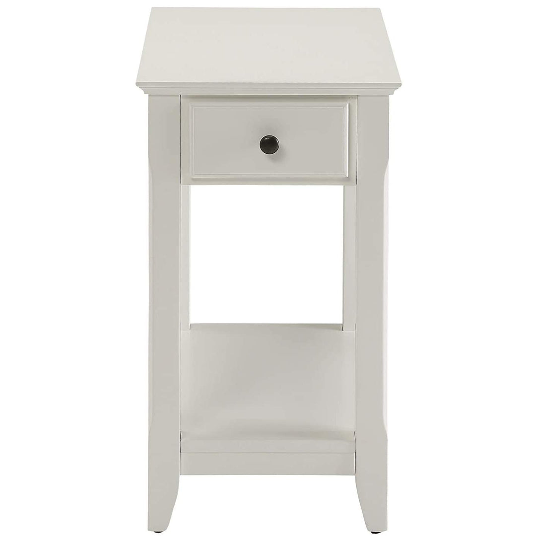 Acme Bertie 1-Drawer Wooden End Table with Bottom Shelf in
