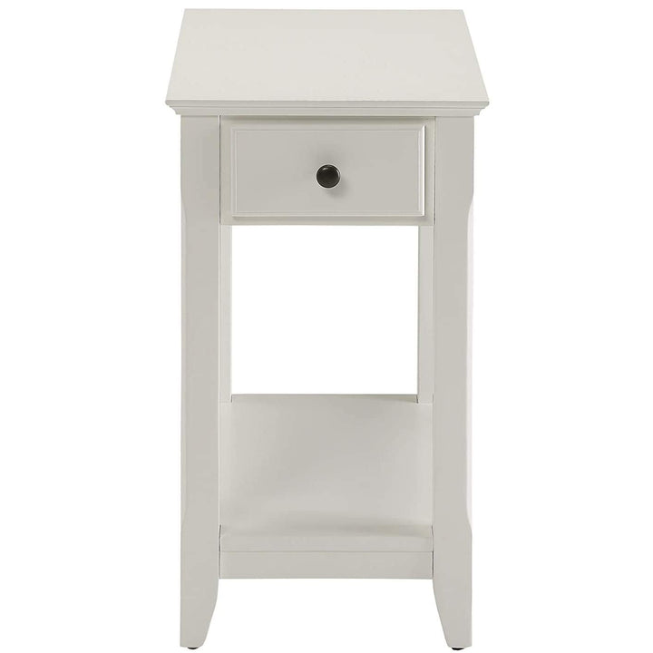 Acme Bertie 1-Drawer Wooden End Table with Bottom Shelf in