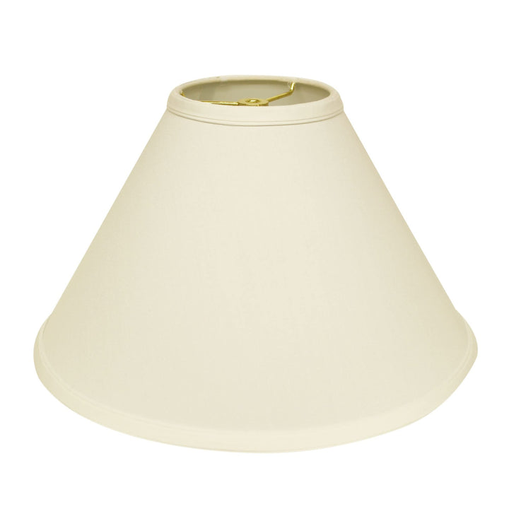 19"W Fabric Slant Deep Cone Hardback Lampshade with Washer Fitter in Off-White