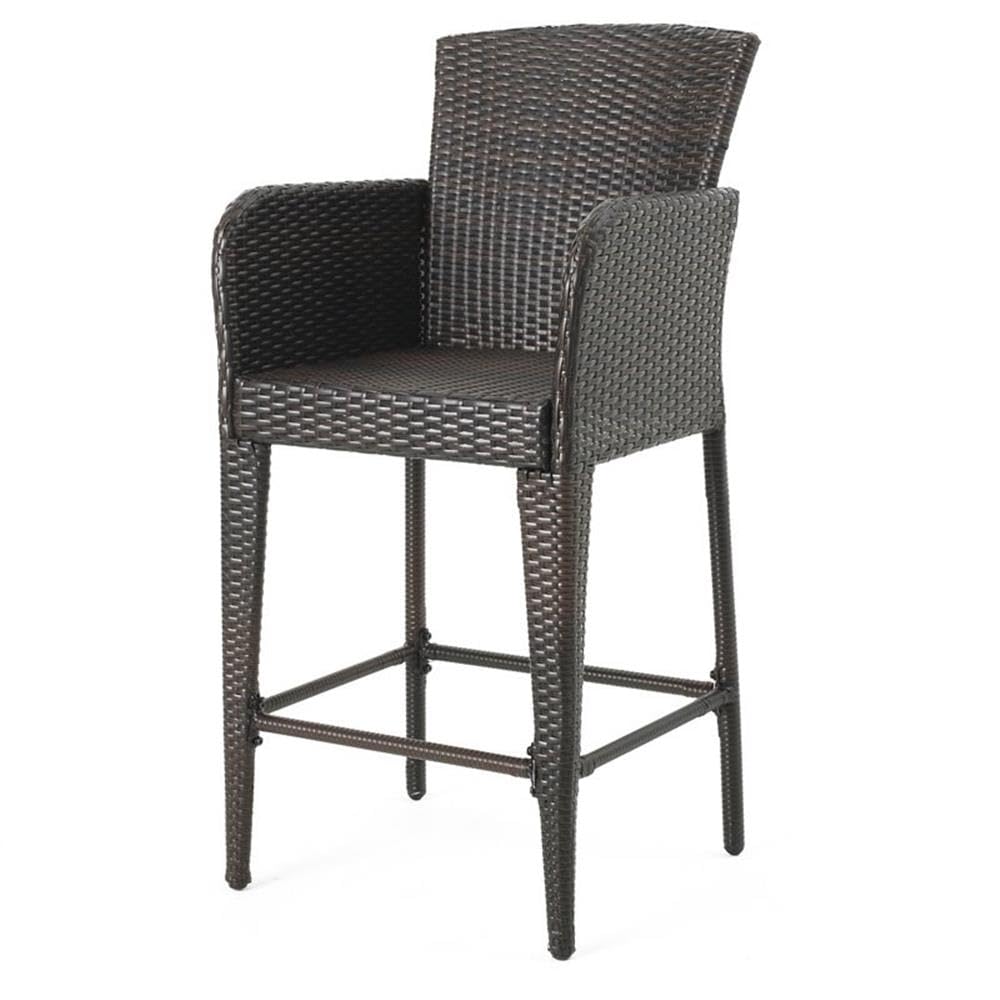 Christopher Knight Home Anaya Wicker Bar Stool 45" Multibrown - Diamond Home USA