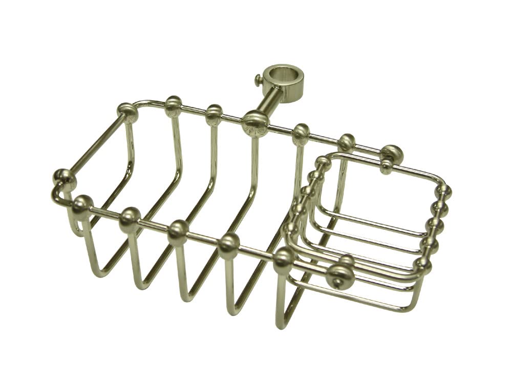 Kingston Brass CC2148 Vintage 7-Inch Riser Mount Soap Basket Brushed Nickel