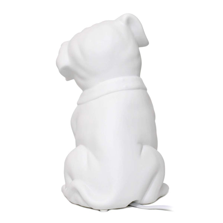 Porcelain Puppy Dog Shaped Table Lamp White Modern Contemporary Iron Plastic - Diamond Home USA