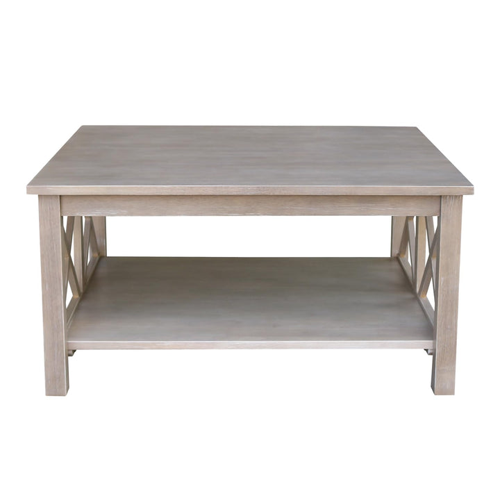 International Concepts Hampton Square Coffee Table Washed Gray Taupe - Diamond Home USA