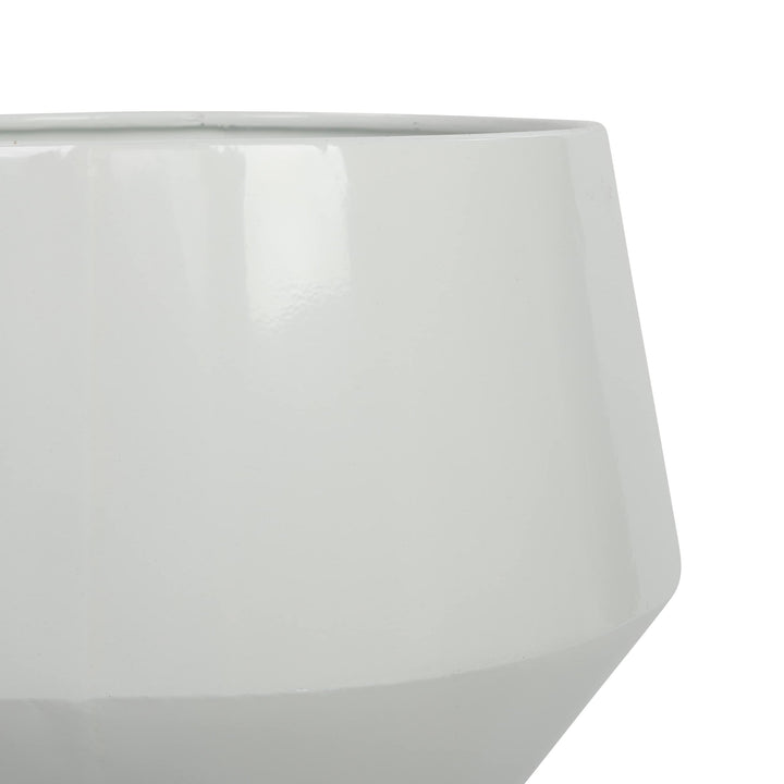 Huxley Mid Century Modern Planters - White (Set of 2).. - Diamond Home USA