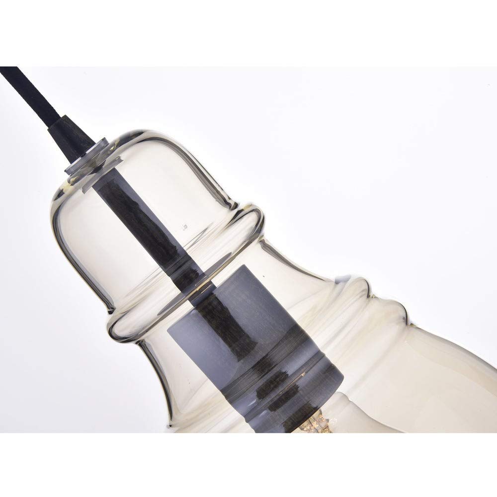 The Lighting Store Mariana Antique Black Mini Pendant with Cognac Long Oval - Diamond Home USA