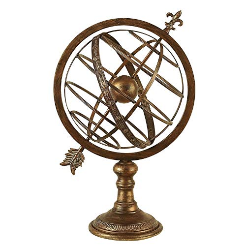 Metal Armillary Sphere Gold Traditional Iron - Diamond Home USA
