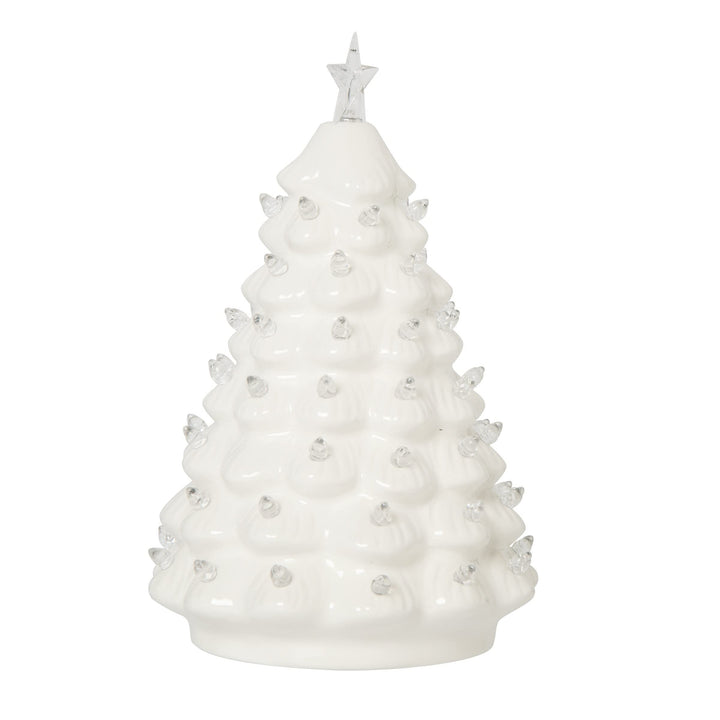 Large White Tree Led Figurine - Diamond Home USA